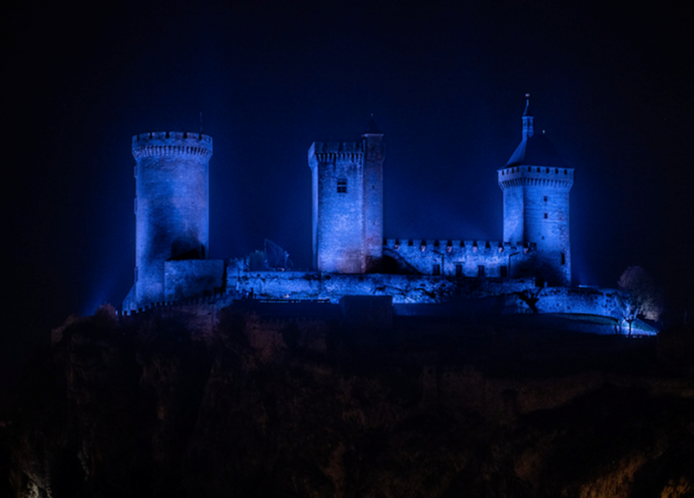 Castello di Foix di notte